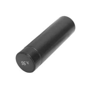 Garrafa Térmica Inox 500ml, Inteligente Sensor De Temperatura Digital Led - Preto
