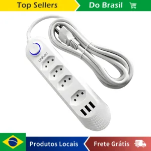 Extensão de tomada usb de 2mt